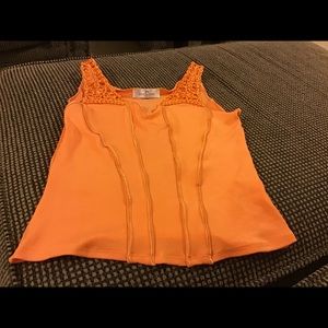 FEELGOOD PARIS MELON COLORED FANCY TANK TOP S EUC